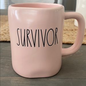 Rae Dunn pink survivor mug